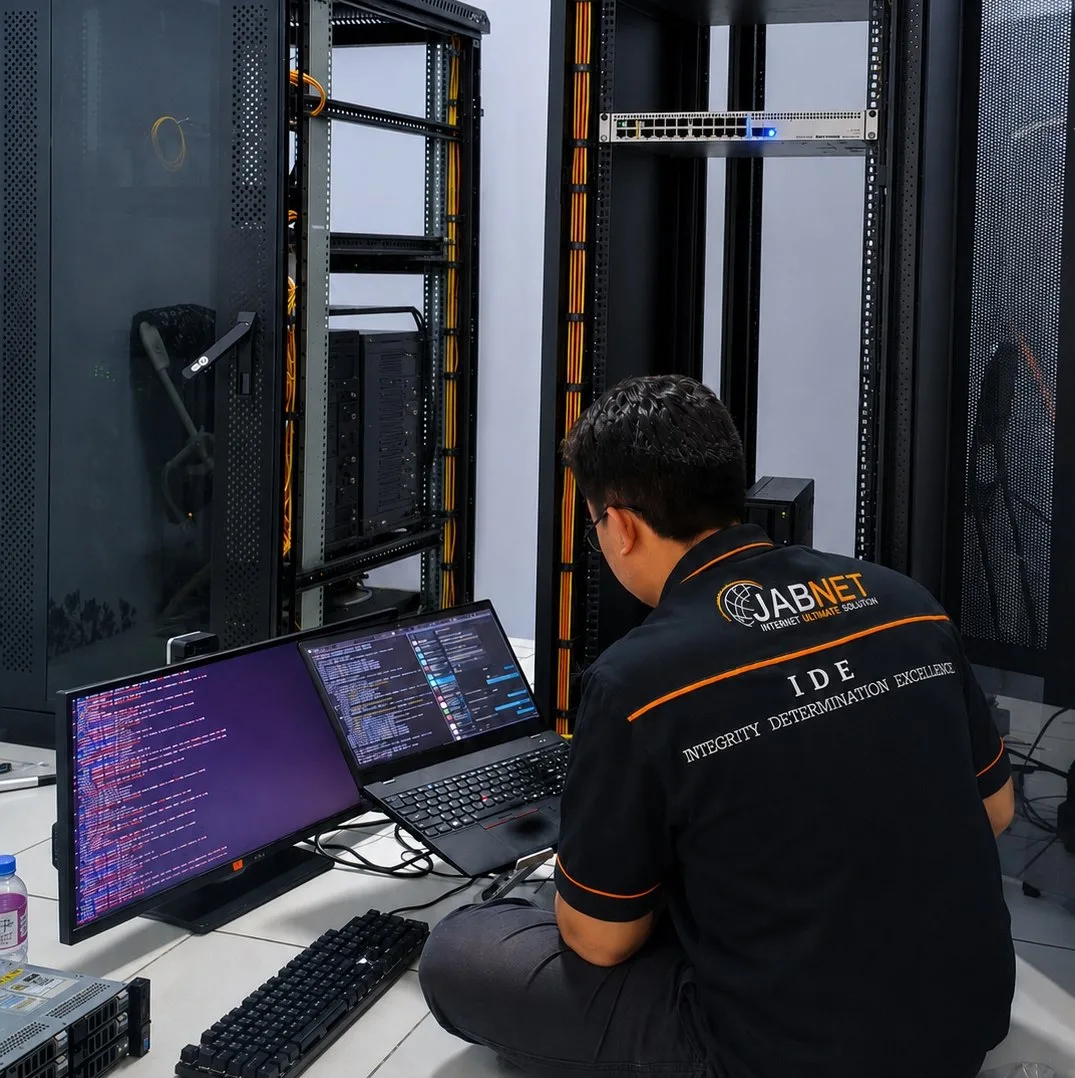 noc-sedang-melakukan-konfigurasi-server
